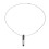 (Black) Atem-Necklace Edelstahl Gold 2