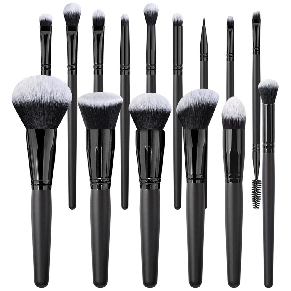 15PCS Makeup Brush Kit Storage Bag Foundation Powder Blush Eyeshadow