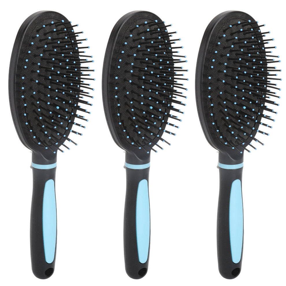3Pcs Paddle Hair Brush Oval Soft Teeth Easy to Hold