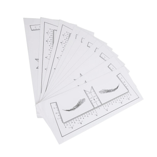 100x Clear Adhesive Eyebrow Ruler Stencils 1