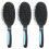 3x Oval Haarbürste mit weichen Zähnen, ergonomisch 2