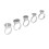(Silver) 5x Reusable Stainless Steel Ink Ring Cups Microblading 3
