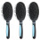 3x Oval Haarbürste mit weichen Zähnen, ergonomisch 4