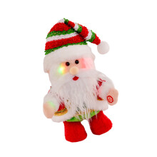Interaktive tanzende Weihnachtsmannfigur mit bunten Lichtern und