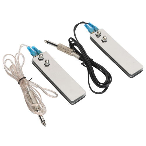2pcs Tattoo Foot Pedal Switch Stainless Steel 1.4M 1