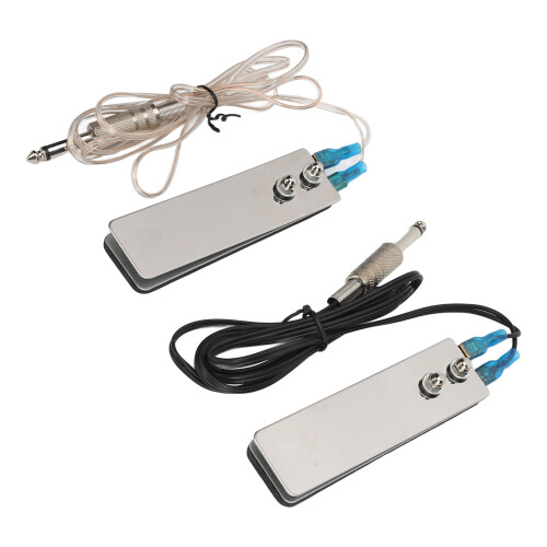 2pcs Tattoo Foot Pedal Switch Stainless Steel 1.4M 2