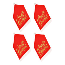 Set mit 4 Weihnachts-Stuhlbezügen, Dekoration,-Gold