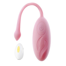 (Pink) Silikon-Klitoris-Vibrator, leise, Fernbedienung, gelb