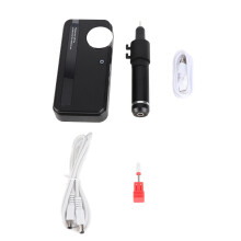 (Black) 2-in-1-Elektro-Nagelfeile, wiederaufladbar, weiß
