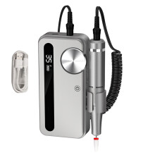 (Grey) 2-in-1-Elektro-Nagelfeile, wiederaufladbar, weiß
