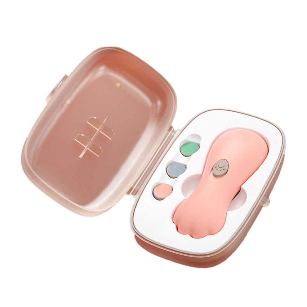 (Pink) Electric Baby Nail Trimmer Adjustable Portable Safety Cutter Blue