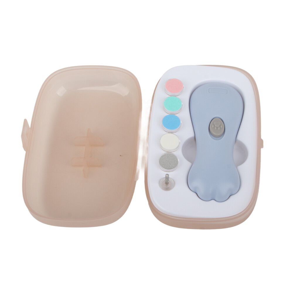 (Blue) Electric Baby Nail Trimmer Adjustable Portable Safety Cutter Blue