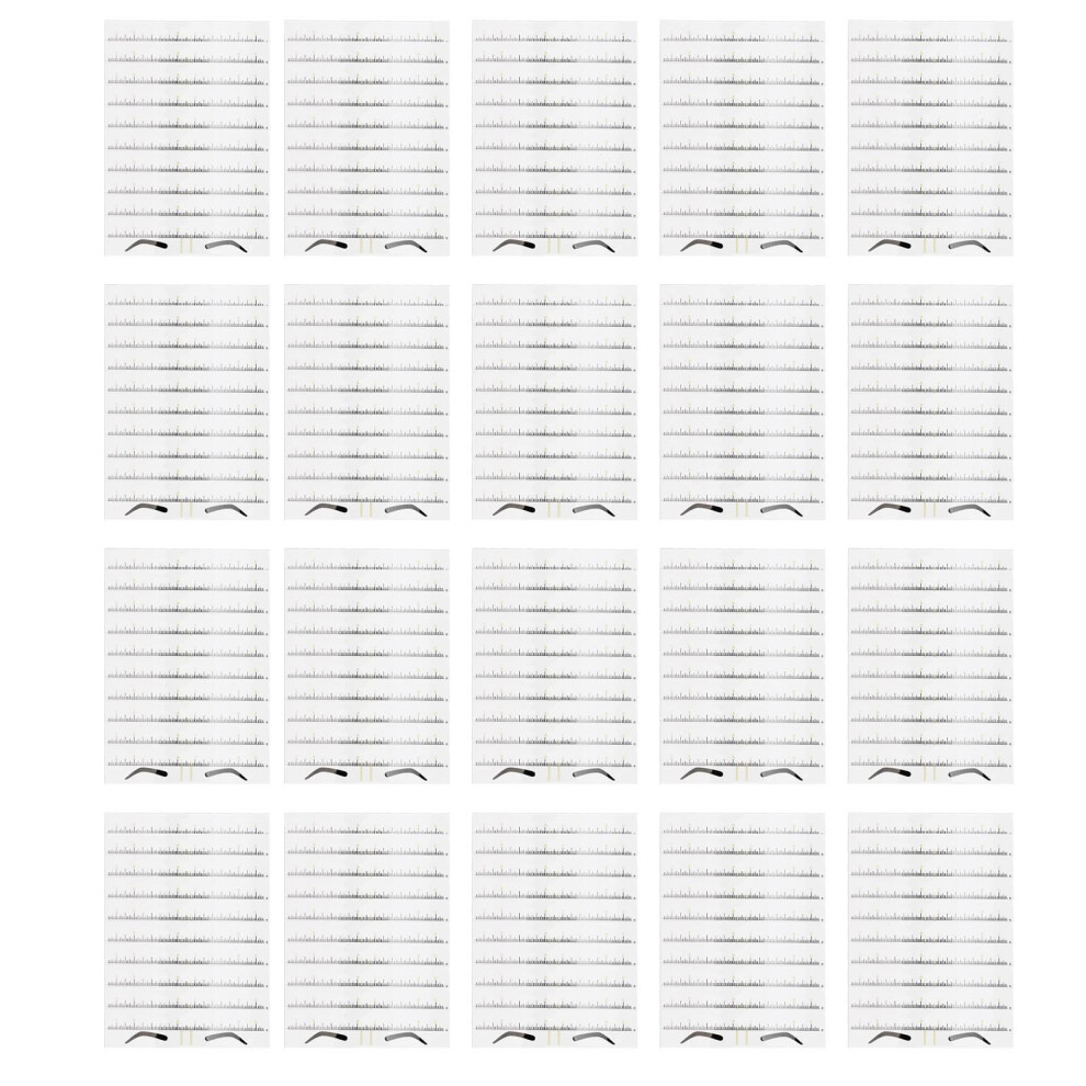 200PCS Disposable Eyebrow Stencil Adhesive PVC Clear Drawing Guide