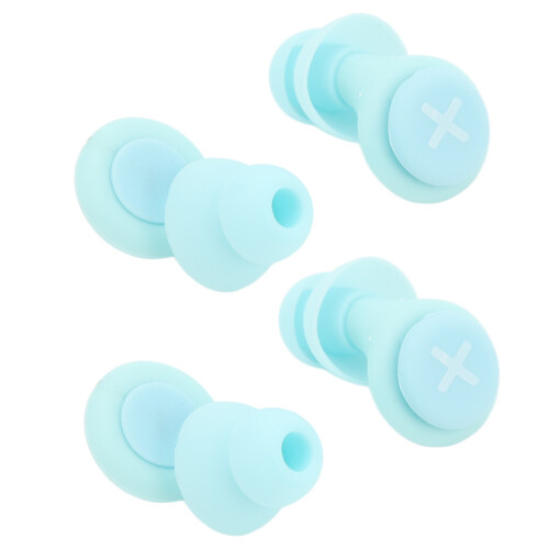 2 Stk. Noise-Canceling Ohrstöpsel Silikon Wiederverwendbar Mit Box 1