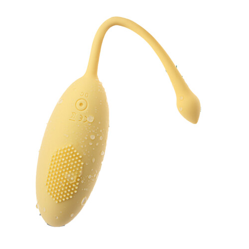 (Yellow) Silicone Clitoris Vibrator Silent Remote Control Yellow 1