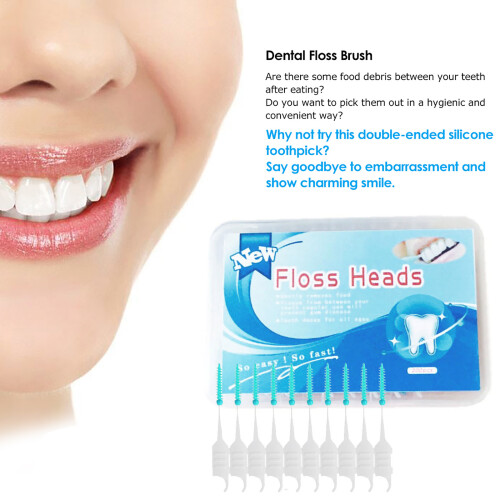 400PCS Double-ended Silicone Interdental Brushes with Bristles 1
