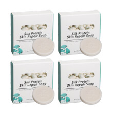4x Seide-Protein-Hautreparaturseife 2,1oz feuchtigkeitsspendend