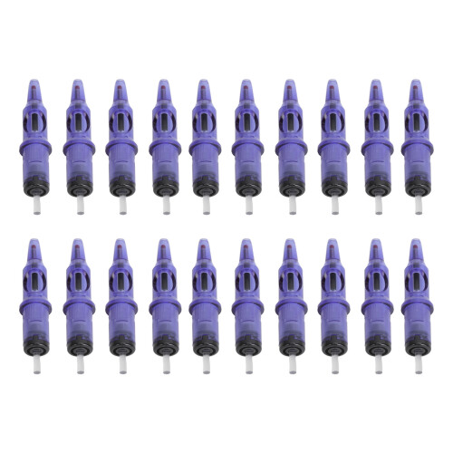 (Blue) 20pcs Tattoo Ballpoint Cartridges 0.5mm 4ml Green Practice Dotwork 2