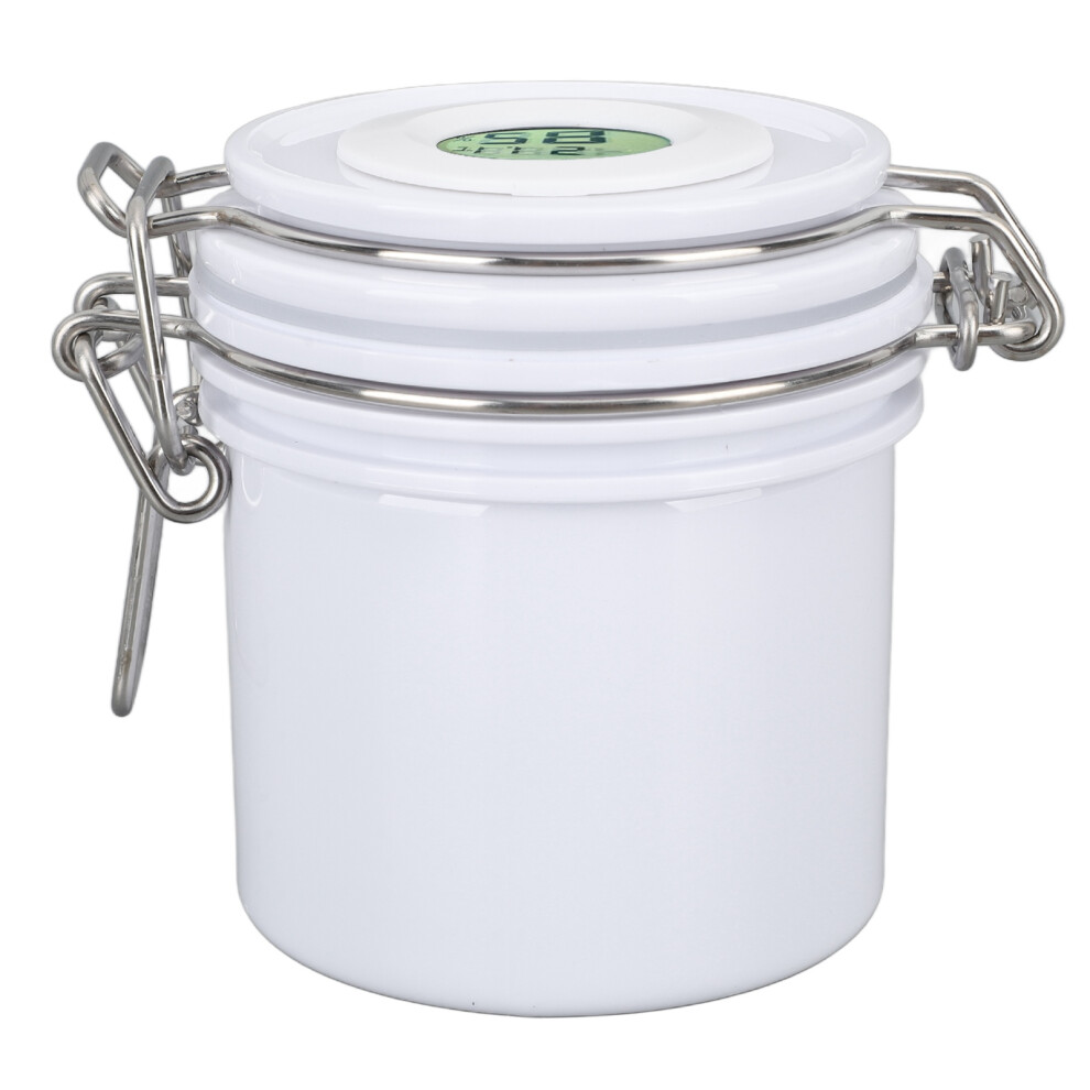 (White) 250ml Eyelash Glue Storage Jar Thermometer Hygrometer Pink