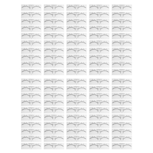 100 Stuks Wenkbrouw Malen PVC Transparant Microblading Sjabloon