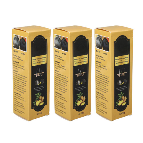 3x Ingwer-Haarconditioner feuchtigkeitsspendend wachstumsfördernd 63ml 2