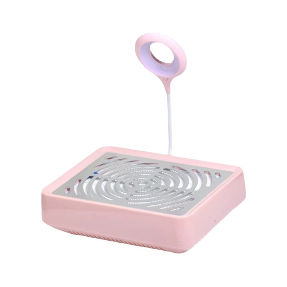 (Pink) 40W Professional Nail Dust Collector with Lamp Vacuum Cleaner