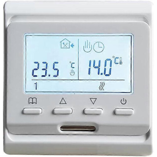 (As show, One size) Elestric programmable underfloor heating thermostat with 3 meter sensor (programmable)