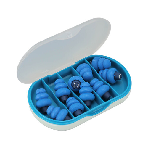 10Pcs Reusable Blue Sleeping Noise Cancelling Ear Plugs 1