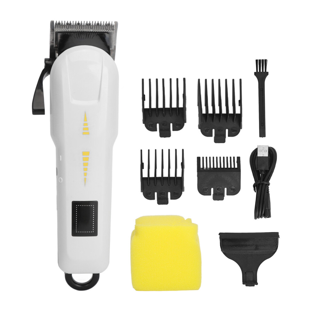 Electric Hair Clipper USB Rechargeable Curved Trimmer 4 Guide Combs