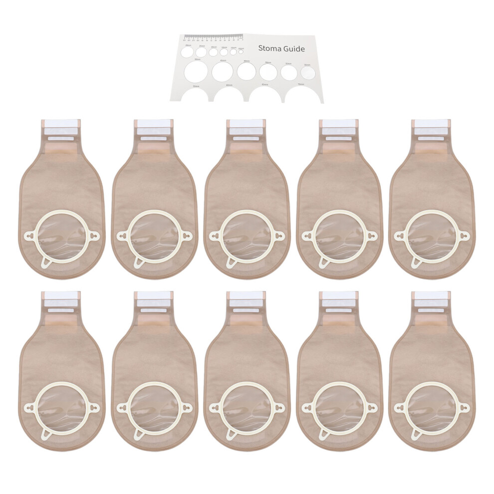 10PCS Drainable Colostomy Pouch Leak Proof Soft Ostomy Bag