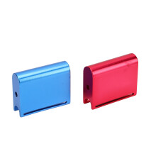 2 Stück Aluminiumlegierung Lederkanten-Feilwinkel für Gürtel & Sattel Polieren Blau Rot
