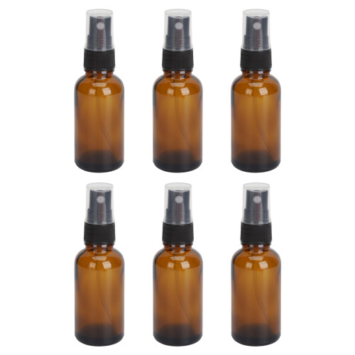 6x 50ml Amber Essential Oil Spray Bottle Refillable 2
