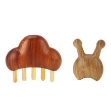 Wooden Massager Set Sandalwood Meridian Comb Rosewood Nose Scraper