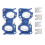 (Blue White) Supporto Bastone Rotante 360 per Deambulatore 1