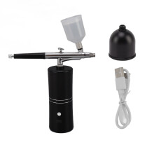 Facial Airbrush Handheld Sauerstoffnebel-Sprüher Schwarz 20ml
