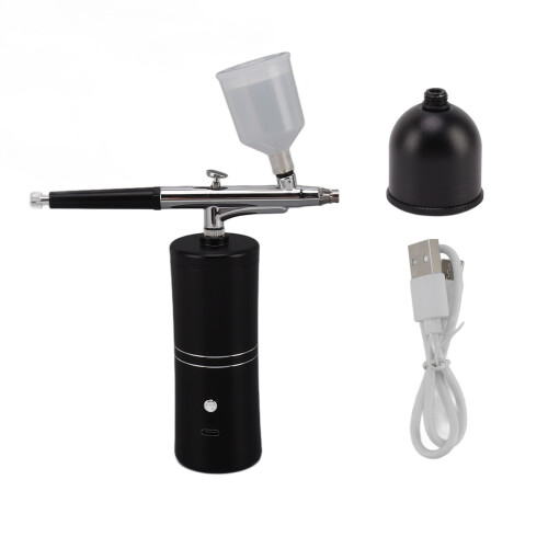 Facial Airbrush Handheld Sauerstoffnebel-Sprüher Schwarz 20ml