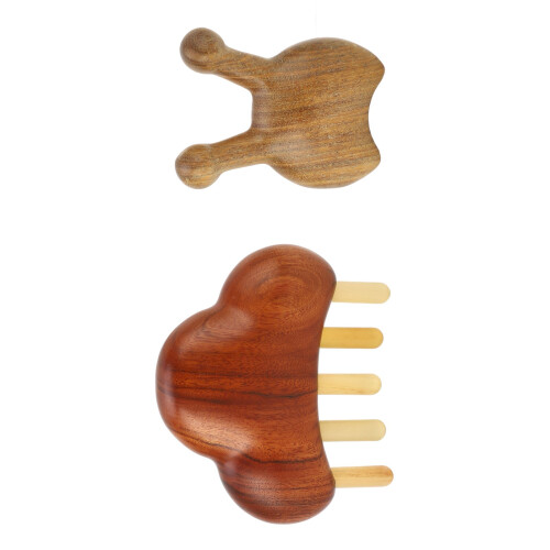 Houten massage set sandelhout & palissander 1