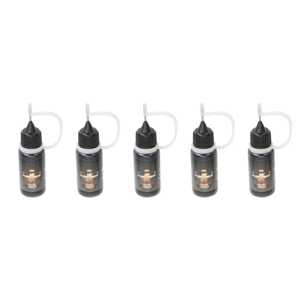 Black/Brown () 5Pcs Temporary Tattoo Kit Vibrant Colors 50Ml