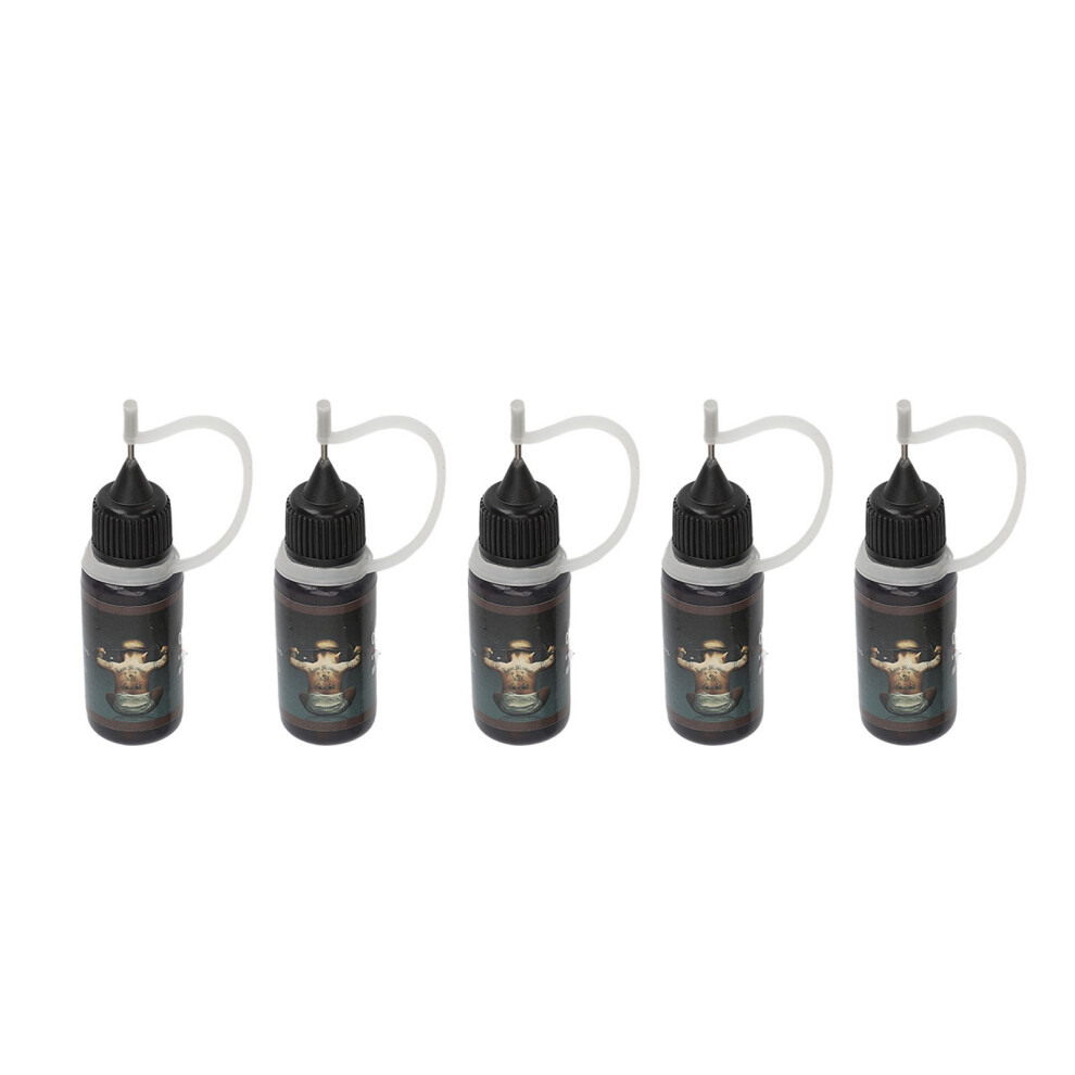 Brown (Brown) 5Pcs Temporary Tattoo Kit Vibrant Colors 50Ml