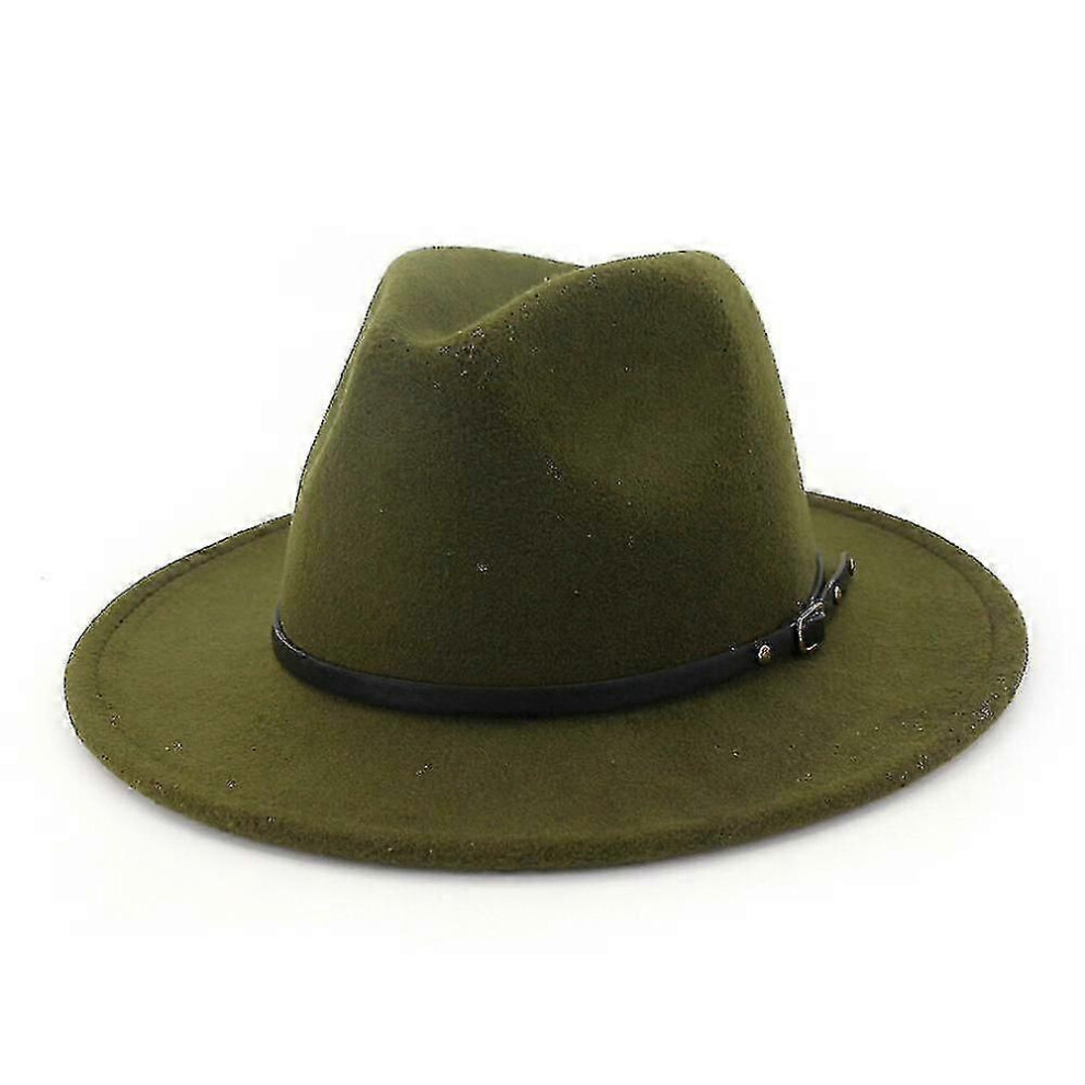 Kikidex (As Show, ) Tianrui Women Or Men Woolen Felt Fedora Hat Yellow