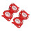 (Red White) Supporto Bastone Rotante 360 per Deambulatore 2