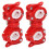 (Red White) Supporto Bastone Rotante 360 per Deambulatore 5