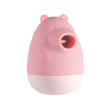 (Pink) Rosa Bär-Silikon-Vibrationsmassagegerät wiederaufladbar