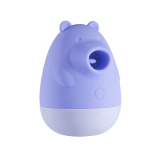 (Purple) Rosa Bär-Silikon-Vibrationsmassagegerät wiederaufladbar