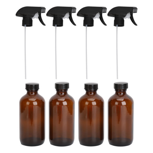 4x Bernstein-Ölsprayflaschen 480ml mit Auslöser 2