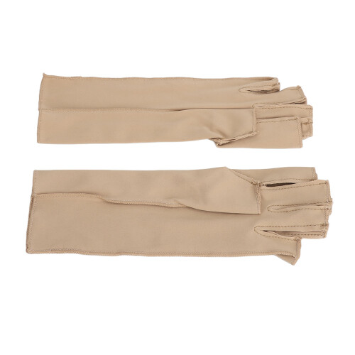 (Yellow) 2x Arthrose-Kompressionshandschuhe Nylon halb-fingerlos 1