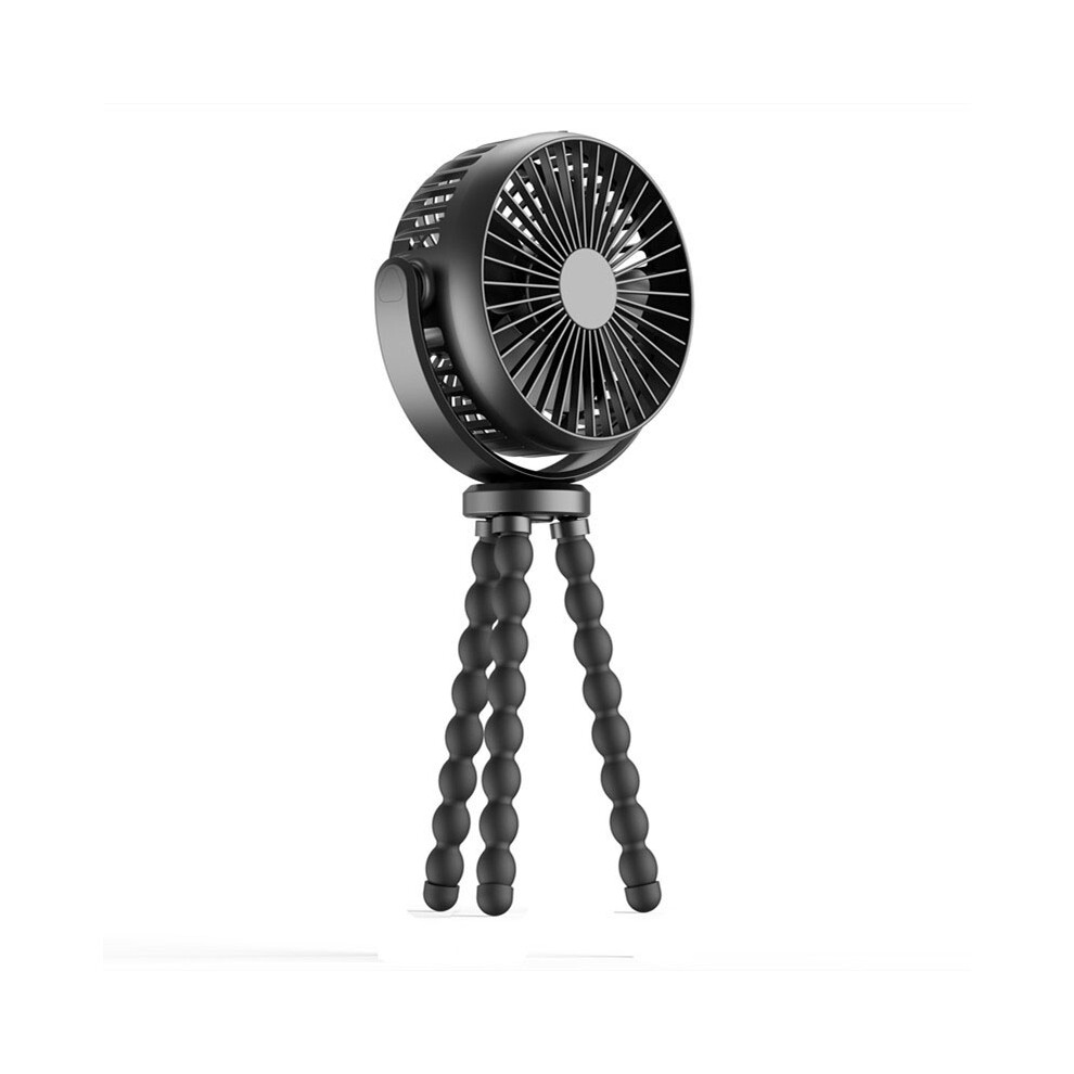 () Rechargeable Stroller Fan Rotatable 3 Speed Clip On Royal Black/Blue