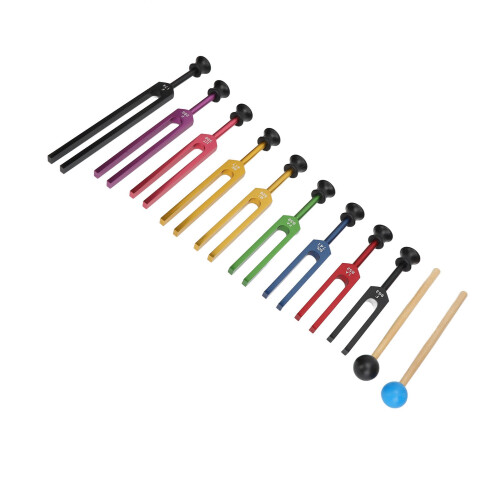 Stimmgabel-Set Aluminium Langvibration mit Hammer 2