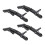 20x Haarspangen ABS Metall Entenschnabel schwarz 5