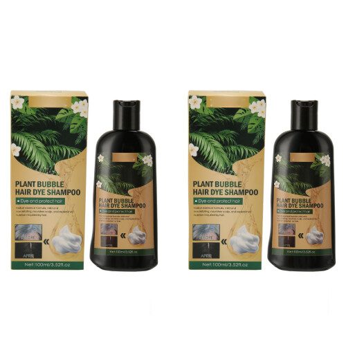 2x Haarfarb-Shampoo 100ml mit Pflanzenextrakt schnell färbend